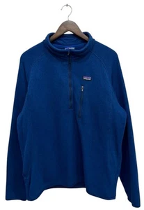 Patagonia Mens Size L Better Sweater 1/4 Zip Blue Fleece Pullover Jacket 25521 - Picture 1 of 8