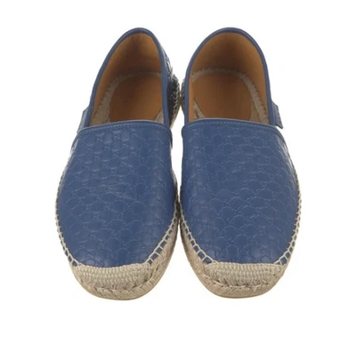 Alpargatas GUCCI Microguccissima Patrón Cuero Azul Talla 8 Foto 1 de 4