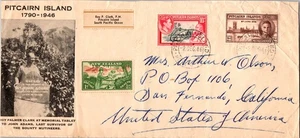 1946 Pitcairn Island Cover to San Francisco CaliforniaCA USA and Content - Picture 1 of 6