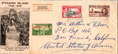 1946 Pitcairn Island Cover to San Francisco CaliforniaCA USA and Content - Image 1 of 4