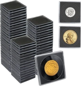 60 Pack Coin Holders for Collectors, Coin Collection Supplies, Silver Dollar - Picture 1 of 6