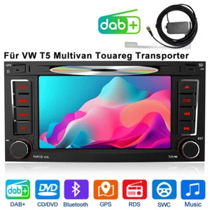 +DAB DVD 7" GPS Navigazione Autoradio per VW T5 Transporter Multivan Touareg SWC - Foto 1 di 14