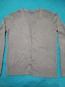 Gap Womens Medium Gray Cardigan Light Weight Soft Cotton Blend - Picture 1 of 8