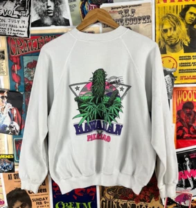 Vintage 80s Hawaiian Pakalolo Weed Marijuana Hanes Pullover Sweatshirt Ganja - Bild 1 von 15