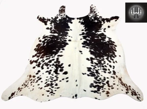 Exclusive! 100% Cow Hide Rug Natural Large Cowhide Hairon Leather Rug - Picture 1 of 3