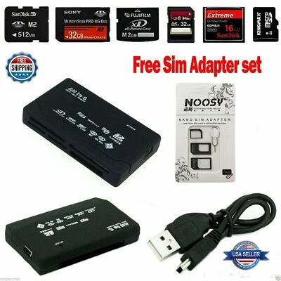 USB 2.0 High Speed 26-IN-1 Nano Kit Memory Card Reader For CF xD SD MS SDHC - Image 1 of 4