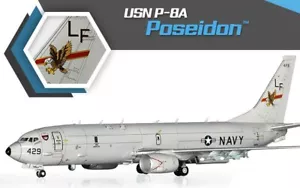 1/144 USN NAVY P-8A POSEIDON AIRCRAFT PLA MODEL MILITARY DIORAMA ACADEMY 12635 - Picture 1 of 12
