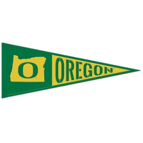Oregon Ducks Throwback Logo Wool Pennant - 12"x32" Cover