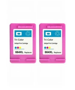 2pk Replacement for HP 664XL Color Ink Cartridge Show Ink Deskjet 1115 2136 3636 - Picture 1 of 2