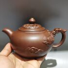 Vintage Chinese Yixing Purple Clay Teapot Zisha Ceremony Carving Dragon Teaware