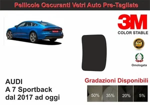 pellicola oscurante vetri audi a7 sportback 2017 kit lunotto - Imagen 1 de 1