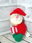 Santa Claus small plush clip-on grabber plastic eyes green feet