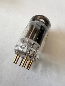NOS Sylvania GB 5687WA RARE Gold Pins, Black Plate Ring Getter Audio Tube - Picture 1 of 17