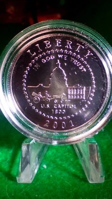 2001-P CAPITOL VISITOR CENTER commemorative half dollar, gem BU. - Image 1 of 3