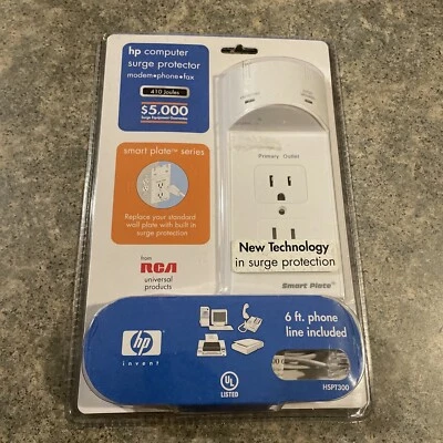 Hp Computer Surge Protector Smart Plate Series RCA NOS - Image 1 of 4