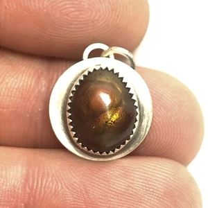 15 Ct Tw Arizona Deer Creek Fire Agate 925 Sterling Silver Gemstone Pendant USA - Picture 1 of 9