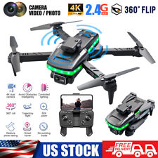 2023 New RC Drone w/ 4K HD Dual Camera WiFi FPV Foldable Quadcopter + 3 Battery