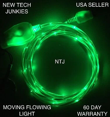 FLOW MOVING LIGHT glow LED data charger cable for iPhone 4 5c 6s 7 8 X MICRO USB - Image 1 of 4