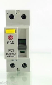 Wylex WRS80/2 2 Pole 80A 30mA RCD DIN Rail Mount - Picture 1 of 2