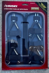 HUSKY 5 Piece Mini Pliers Set with Case - NEW - Picture 1 of 1