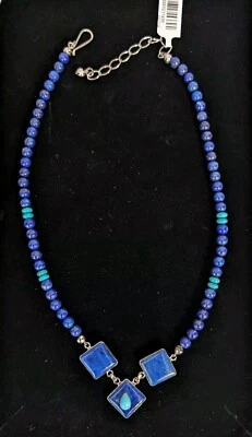 Jay King Gallery Collection Lapis and Turquoise 18" Necklace-NWT-Orig. $229.95 - Image 1 of 4