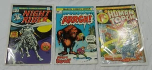 Lot of 3 Vintage Marvel Comic Books - Human Torch #4, Night Rider #4 + Arrgh! #3 - Picture 1 of 7