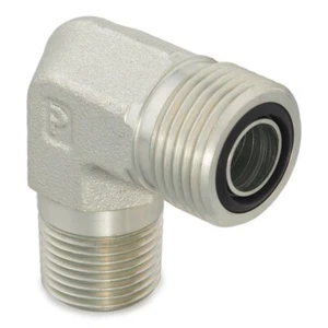PARKER 16 CLO-S Compression Tube Male Elbow: ORFS x NPTF - Picture 1 of 7