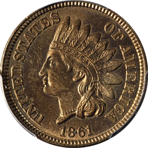 1861 Indian Cent PCGS MS64 Great Eye Appeal Strong Strike Cover