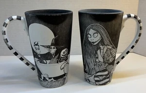 Set of 2 Nightmare Before Christmas Tall Mugs Cup Oogie Boogie Sally - Picture 1 of 12