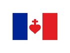 sticker flag tuning decal car motorcycle france sacred heart