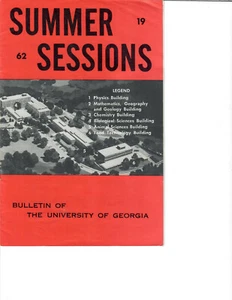Athens -Bulletin of The University of Georgia Summer Sessions for 1962 - Picture 1 of 1