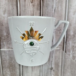 Starbucks Siren Eye Coffee Mug 2014 Anniversary Swarsovski Crystal Gold Lashes - Picture 1 of 6