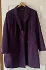 Wardrobe Ladies Coat UK 24 Purple Lightweight Lined Viscose Blend Tailored BNWT