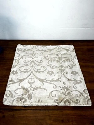 Indian Brown Silk Rugs Hand Woven Table Placemats Handmade Kitchen Décor Mats - Image 1 of 4