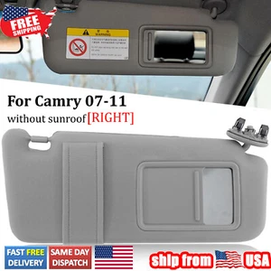 For Toyota Camry 2007-2011 Gray RIGHT Passenger Side Sun Visor Without Sunroof - Picture 1 of 5