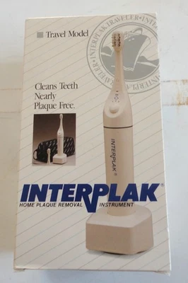 1988 Vintage New Interplax Cordless Toothbrush Travel Model TK-1 Hong Kong NIB - Image 1 of 4