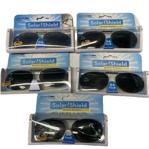 Gafas de sol polarizadas con clip con protector solar 54 Rec 2 marco completo lentes grises 5 pares - Imagen 1 de 2