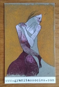 Carte Claire Wendling , ( 55 x 85 mm , édition Granit Associés ) - Imagen 1 de 2