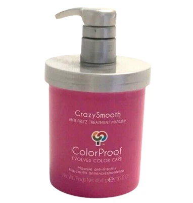 Colorproof Crazy Smooth Anti Frizz Treatment Masque 16 oz Hair Cream Color Care - Image 1 of 4