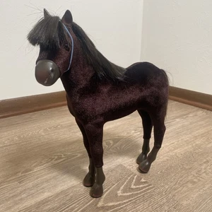 American Girl Doll Felicity's Retired Dark Brown Foal Horse Patriot - Foto 1 di 7
