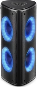 Fisher Bluetooth PA Speaker 80W Wireless Karaoke LED Lights Portable - NIB - Picture 1 of 8