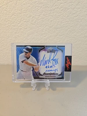 2025 Leaf Bronx Legacy Wade Boggs Inscrições Auto/100 Azul 96 W.S. Champs - Imagem 1 de 2