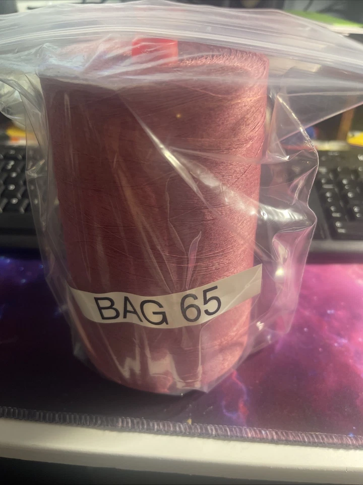 LARGE SPOOL OF RANCHO ROSE THREAD  FROM MT HOLLY MILLS BAG 65 - Image 1 of 2