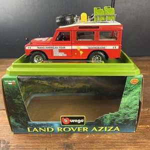 Burago Land Rover Aziza 1/25 Boxed Trans American Tour Rare Star Collection Red - Picture 1 of 21