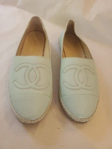 Chanel Espadrilles Slipper Damen Größe 41 In Weiß US 7 EU37 - Bild 1 von 8