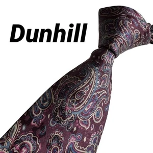 Dunhill Krawatte Unikat Deko Design Rot Lila Ton Glänzend Luxus Retro GEBRAUCHT K - Bild 1 von 5