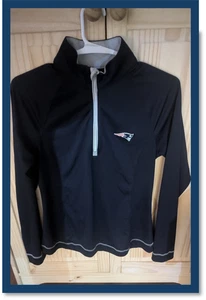 ๐ Cutter & Buck Women's NFL Patriots Eco Knit Stretch 1/4-Zip Pullover โ Size S - Picture 1 of 10