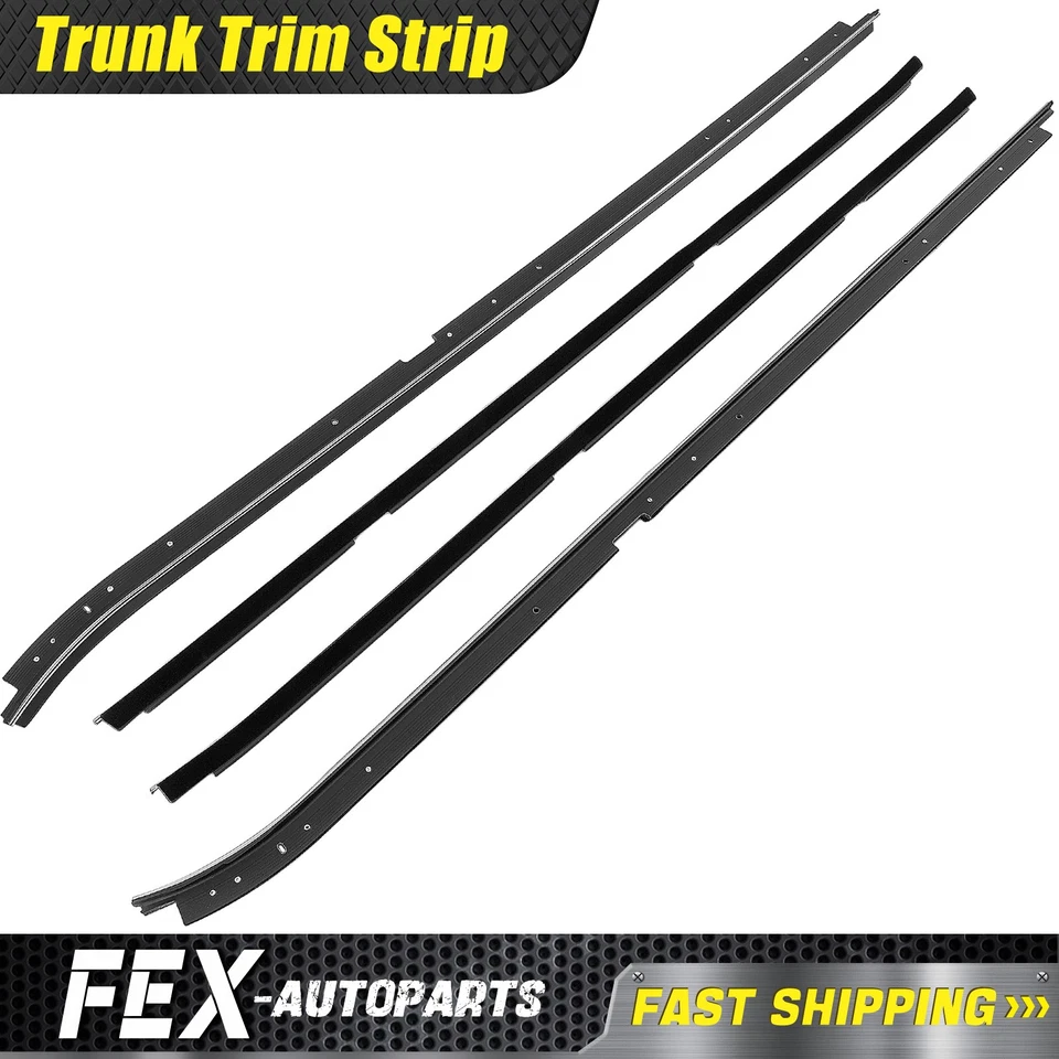 4 PCS Door Window Sweeps Felts for Oldsmobile Regal Cutlass with Wide Chrome Foto 1 de 4