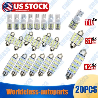 Kit de lâmpadas internas de LED para Lexus 20 peças cúpula porta-malas de carro lâmpadas de placa - Imagem 1 de 4