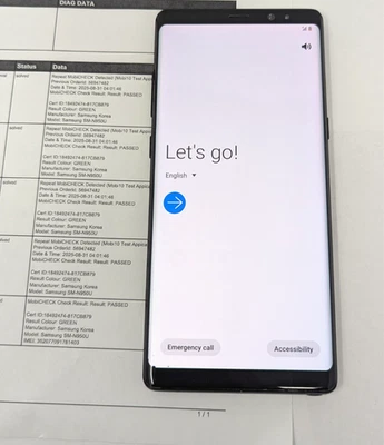 Samsung Galaxy Note8 - 64 GB - Negro medianoche (Verizon) - MobiCHECK: APROBADO Foto 1 de 4